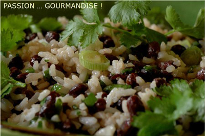 Salade de riz, azukis et umeboschi, par Annelénor