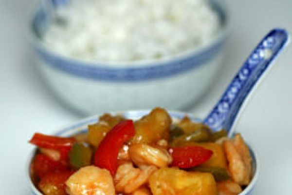 Crevettes sauce aigre-douce