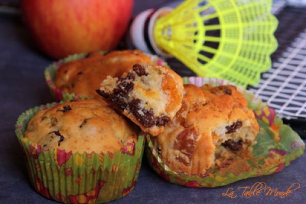 Muffins aux abricots et raisins secs