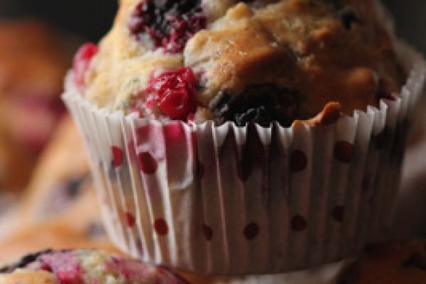 Muffins aux fruits rouges
