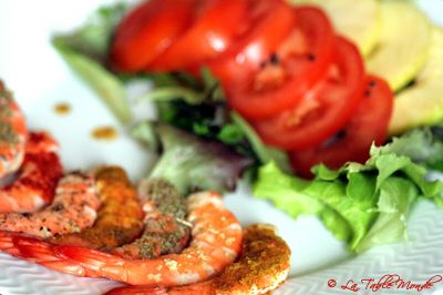 Gambas en habit d'épices