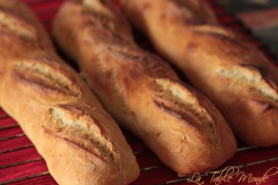 Baguettes croustillantes en autolyse
