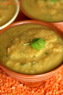 Velouté de lentilles corail