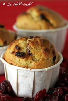 Muffins au chocolat blanc et aux canneberges
