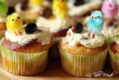 Muffins de Pâques : bananes et vanille